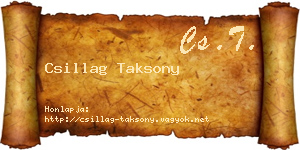 Csillag Taksony névjegykártya